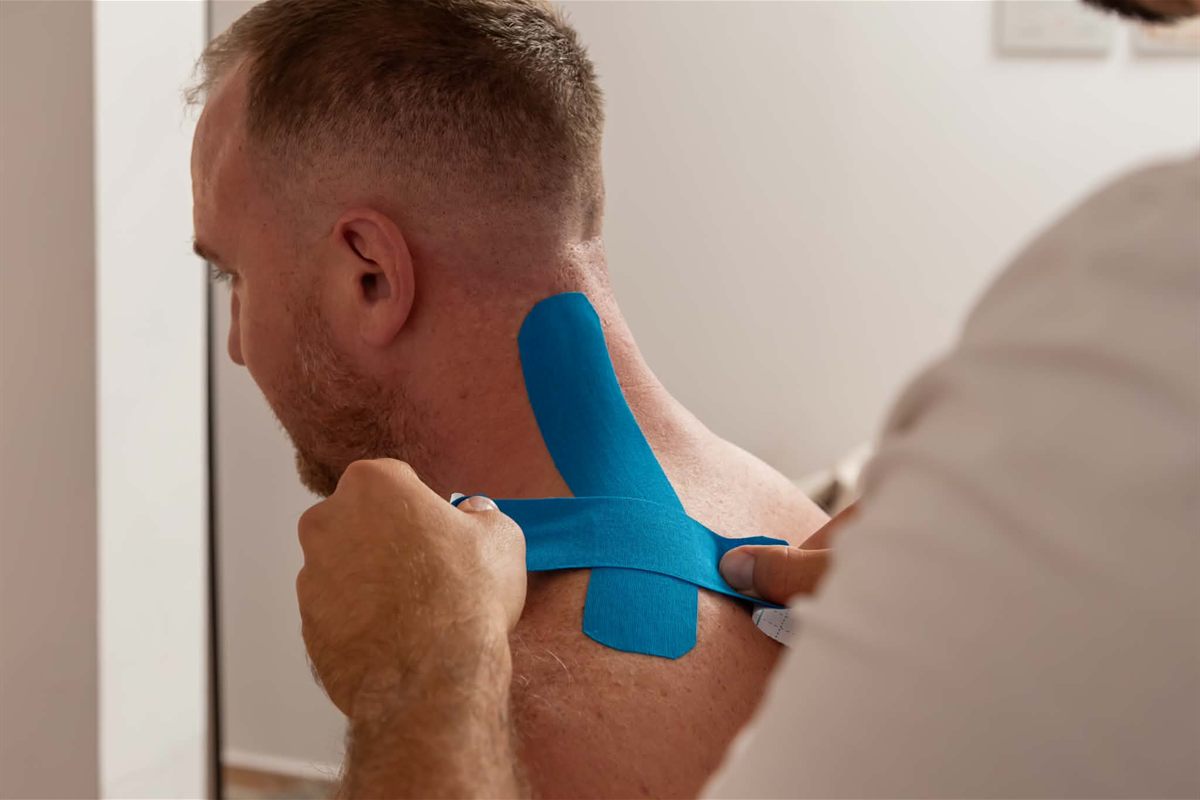 Tejpovanie – kinesio tejp na šiji a ramene
